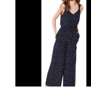 NWT Loft Outlet Black and White Polka Dot Junpsuit